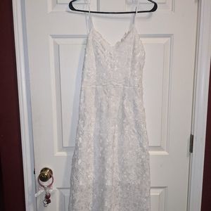 Express midi dress in white